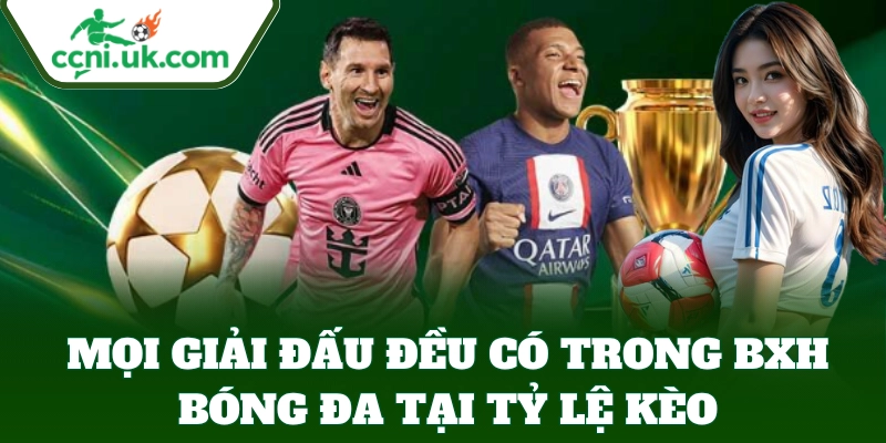 BXH Bóng Đá 4 Mọi giải đấu đều có trong BXH Bóng Đa tại Tỷ Lệ Kèo