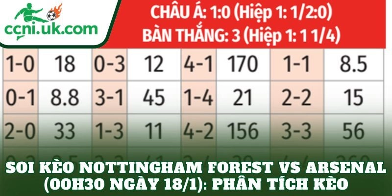 Soi Kèo Nottingham Forest Vs Arsenal (00h30 Ngày 18/1) Phân Tích Chi Tiết 3 Soi kèo Nottingham Forest vs Arsenal (00h30 ngày 18/1): Phân tích kèo