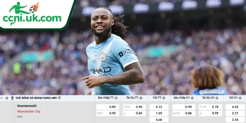 Soi Kèo Bournemouth vs Man City (01h30 ngày 20/05) Premier League 3 Chi tiết kèo Bournemouth vs Man City (01h30 ngày 20/05)