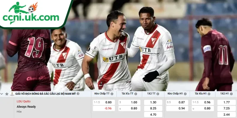 Chi tiết kèo LDU Quito vs Always Ready (05h00 ngày 27/05)