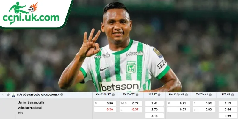 Chi tiết kèo Atletico Junior vs Atletico Nacional (07h30 ngày 03/06)